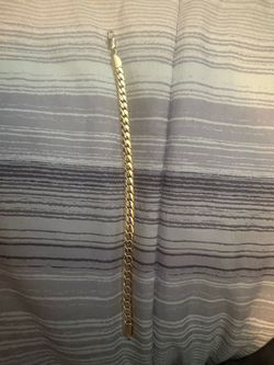 8 inch Cuban link bracelet 14k plated