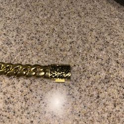 Gold plated Cuban link bracelet