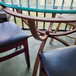 Round Glass Top Table 