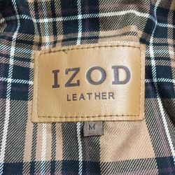 Izod leather bomber jacket store