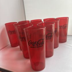 Red Coke Zero Plastic Cups