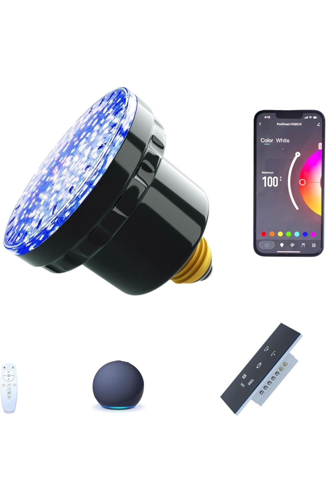 Brand New Smart LED Spa/ Inground Pool Light Bulb And Control Kit 120V