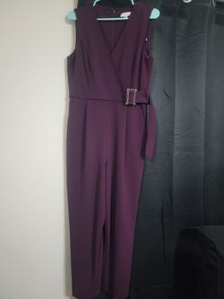 Calvin Klein Purple Sleeveless Jumpsuit