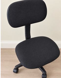 Black Armless Office Chair with Casters