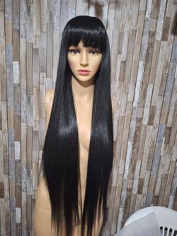 Human Hair Blend Wig  30 Inches Long 