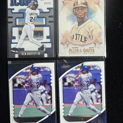 Ken Griffey Jr. Baseball Card Lot – 4 Cards – Seattle Mariners