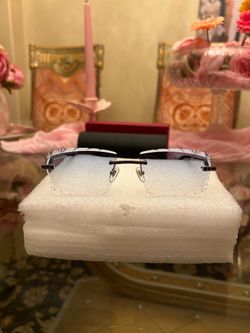 Cartier Rimless Sunglasses with Diamond-Cut Lenses