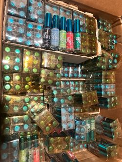 LOT of 606 L.A. Color Art Deco Nail Polish w/Lacquer Green/Pink/Blue/Black Glitter MIX