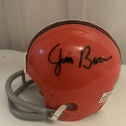 Jim Brown Signed Mini Helmet  COA