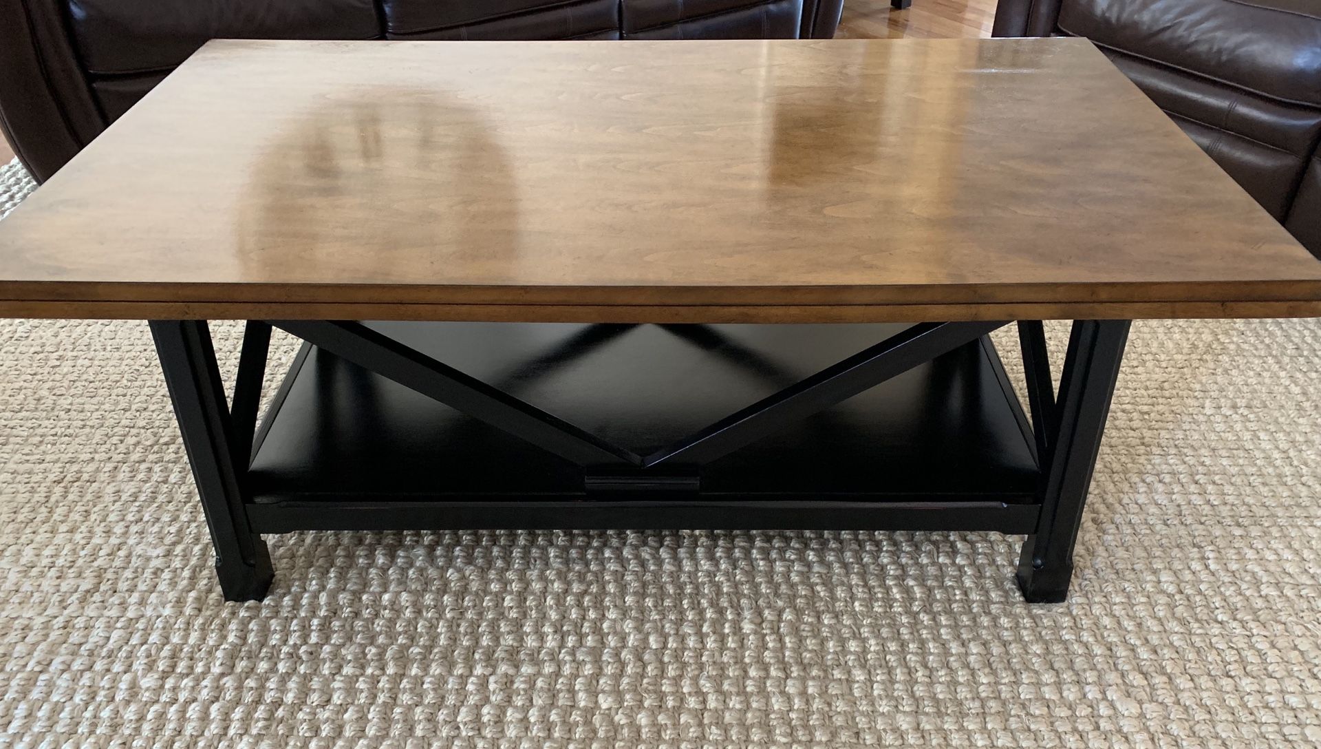 Bassett farmhouse coffee table & matching side table
