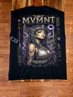 MVMNT Men's Queen Cleopatra Black Graphic Tee