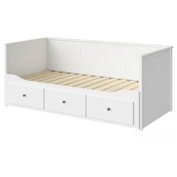 HEMNES Daybed frame with 3 drawers, white, Twin