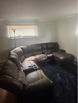 Brown circle Couch large size
