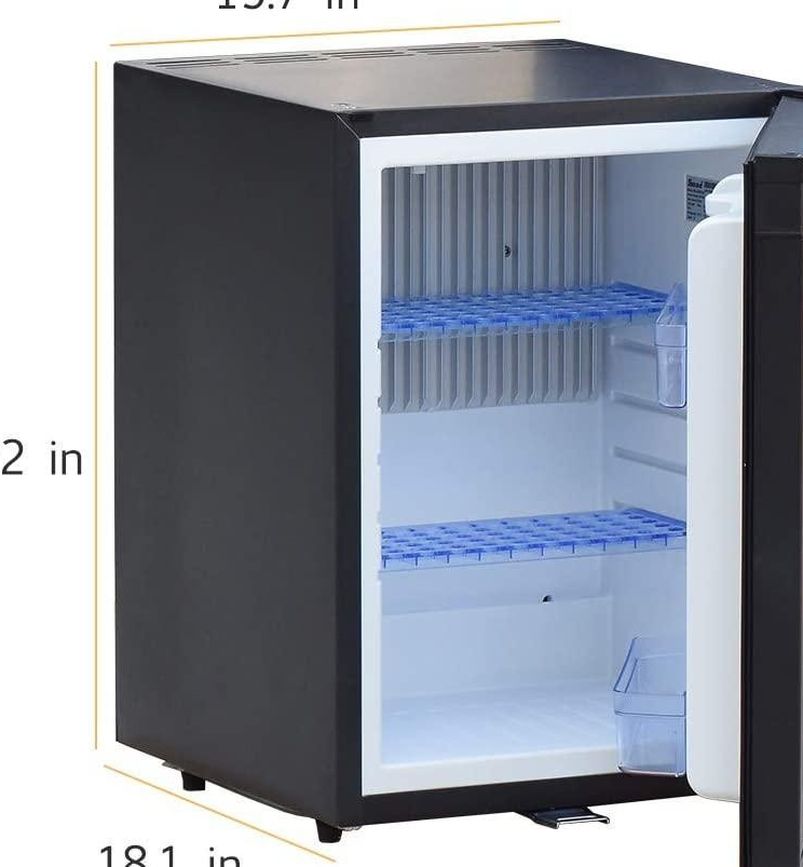 Smad Compact Mini Fridge Quiet No Noise Absorption Refrigerator with Lock 40L 1.4 cu.ft, Black