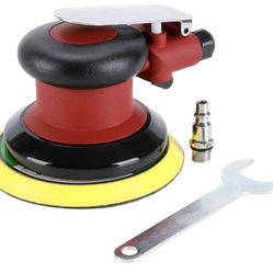 NEW-NEW-Professional Air Random Orbital Palm Sander, Heavy Duty Dual Action Pneumatic Sander with 1pc Backing Plate (5 inch)