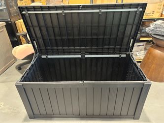 New-120 Gal. Black Outdoor Durable Storage Deck Box