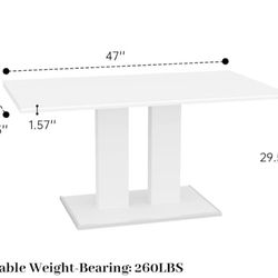 White Modern Dining Table. $25 OBO