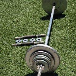 Standard Barbell And Plates 