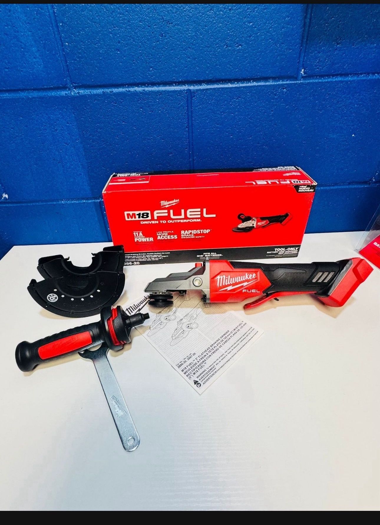 🔥 New Milwaukee M18 Fuel 5in Flathead Grinder