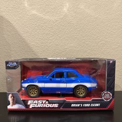 Fast & Furious Brian's Ford Escort Blue White Jada Toys