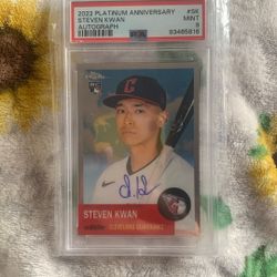 Steven Kwan Autographed MLB Trading Card