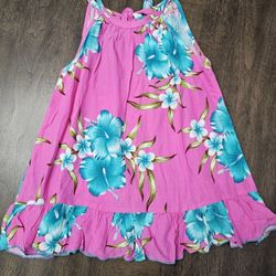 Girls Hawaiian Luau Dress Sz6