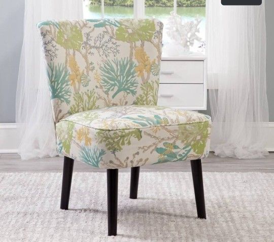 Noga Penelope Upholstered Armless Side Chair with Curved Back