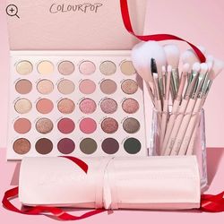 NEW COLOUR POP  "SMOKE N ROSES" PALETTE and NEW BRUSH SET
