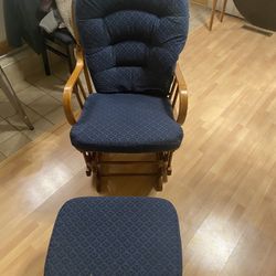Rocking Chair With Stool Set 