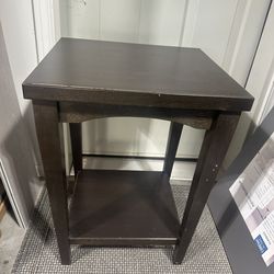 Cute Espresso End Side Table