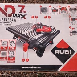 Rubi ND-7 Max 7-in Tabletop Wet Tile Saw -BRAND NEW 