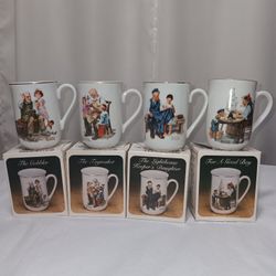 Norman Rockwell Coffee Mugs 1982