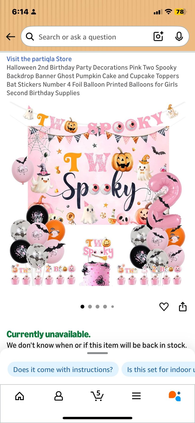 2 Spooky Birthday Decorations 