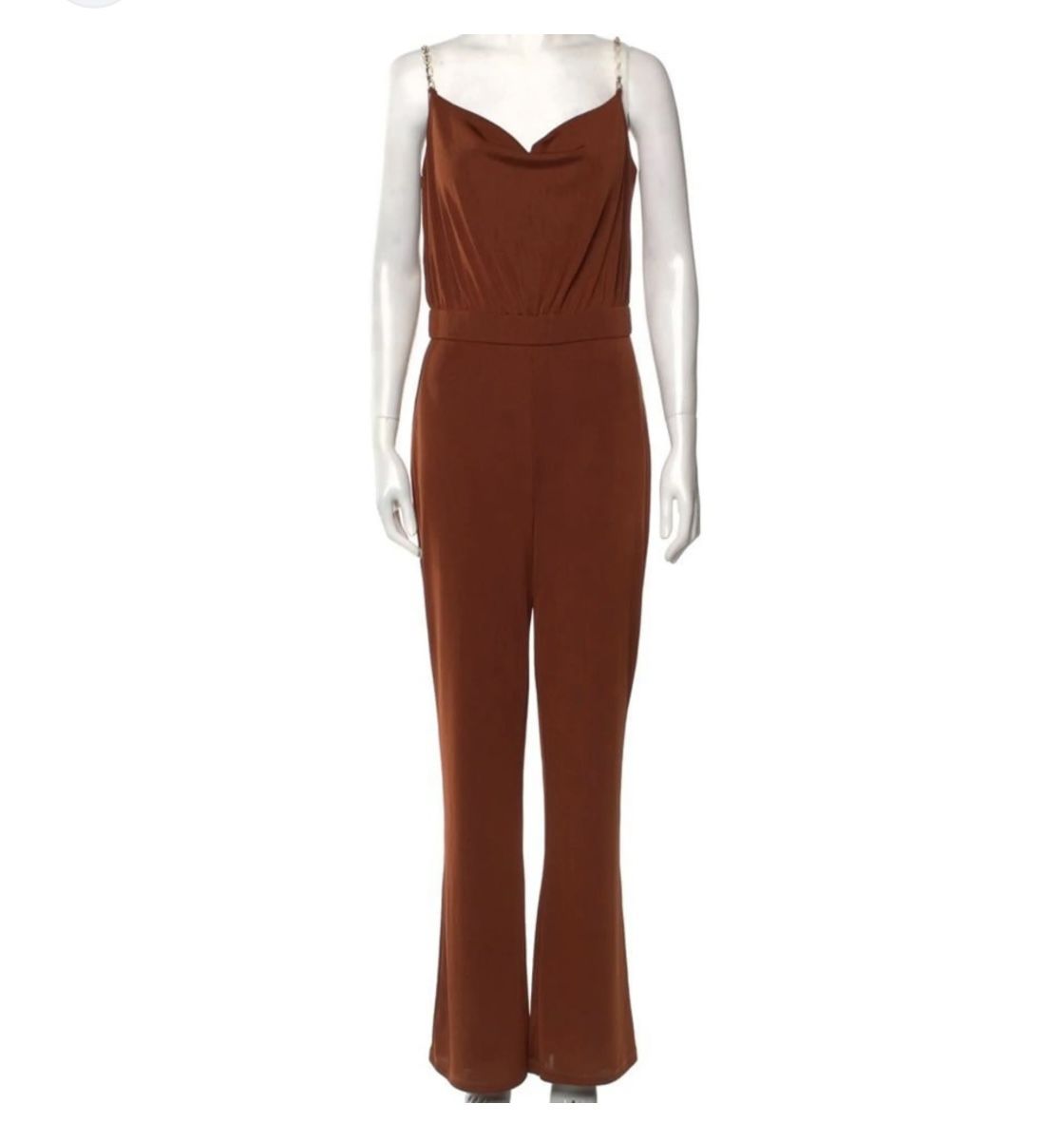 NEW Jason Wu Cowl Neck Burnt Orange Adjustable Women’s Sz...