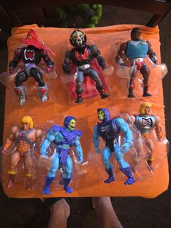 Heman figures lot, buzz saw hordak , clamp champ , mosquitor , battle armor