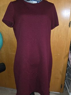 Calvin Klein Short Sleeve Floral Jacquard Sheath Dress