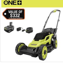 ONE+ 18V 13 in. Cordless Battery Walk Behind Push Lawn Mower with 4.0 Ah Battery and Charger