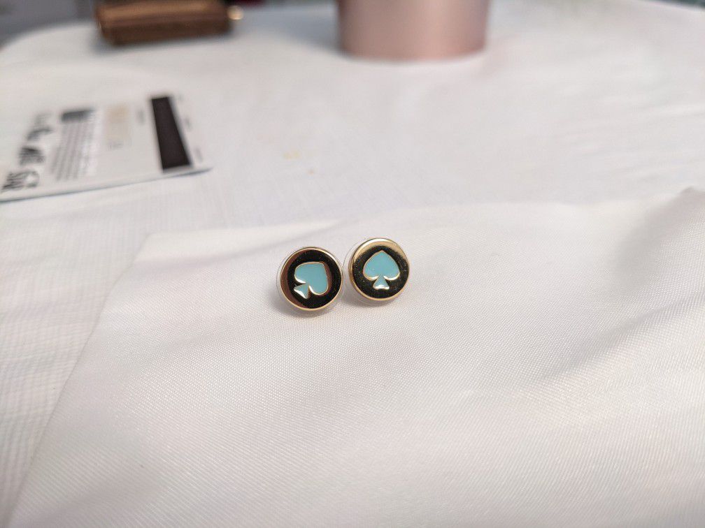 Kate Spade gold/mint green earrings
