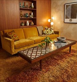 Vintage 60s Mid-Century Modern MCM Coffee Table Danish Scandinavian Boho Geometric