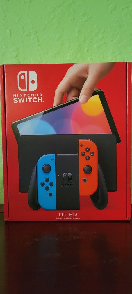 Nintendo Switch – OLED Model w/ Neon Red & Neon Blue Joy-Con - Neon Red/Neon Blue