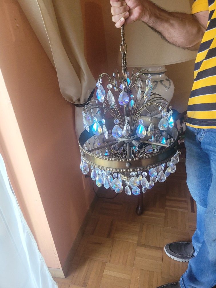 Antique Brass Looking Chandelier