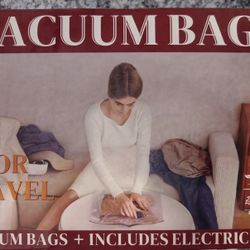 Vacuum Bags for Travel with Rechargeable air Pump, Carryon Size Compression Packing Bags for Luggag