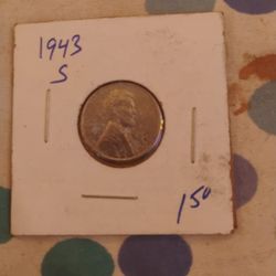 1943 S Series Steel Zinc Penny