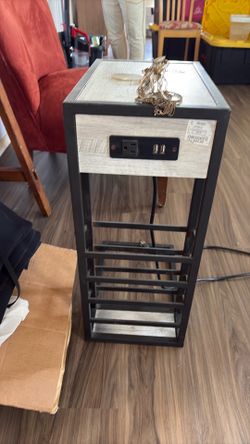 Side table with charging station