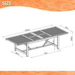 BRAND NEW 13 Pieces Rectangular Extendable Dining Set 100% FSC Certified Solid Wood, Ideal Furniture Set For Outdoor And patio