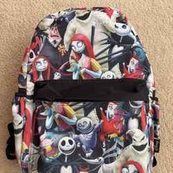 DISNEY TIM BURTONS THE NIGHTMARE BEFORE CHRISTMAS HALLOWEEN CANVAS BACKPACK