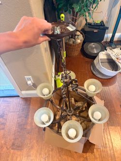 6 light chandelier (works fine just uninstalled)
