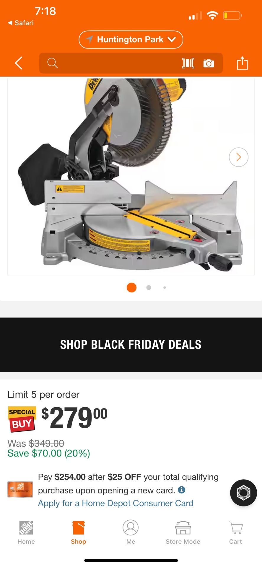 DEWALT 12 Inch Miter Saw, 15 Amp, Single Bevel, Compound (DWS715)