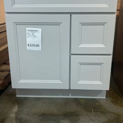 bathroom vanities 30" wide - right side drawers 