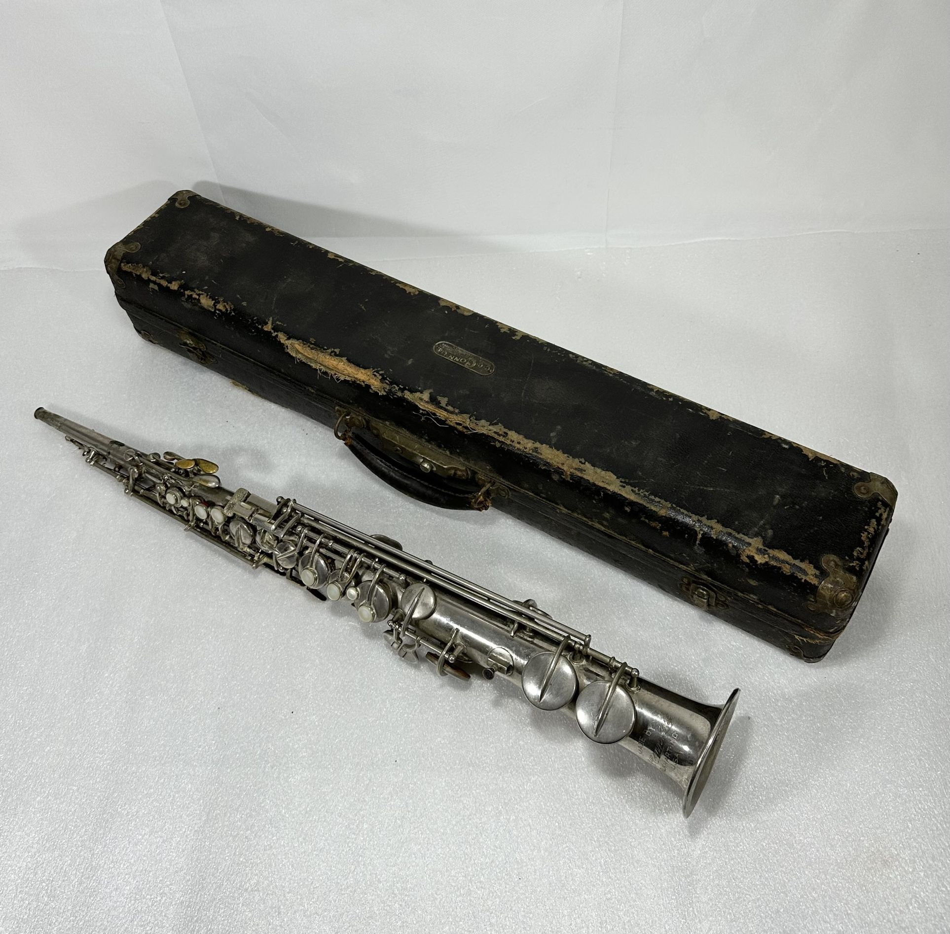 1926 C.G. Conn New Wonder Chu Berry Soprano Saxophone Silver Tone ~ Need Service